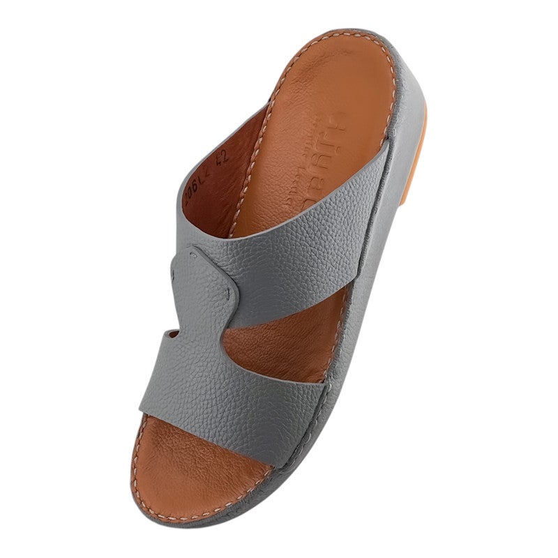 AJYAD Handmade Arabic Sandals For Men | Outdoor Mens Slippers | Everyday Flip Flops Open Toe | Arabic Genuine Shamwa Leather | New Design | Tan Footbed | Comfortable & LightWeight - Image 3